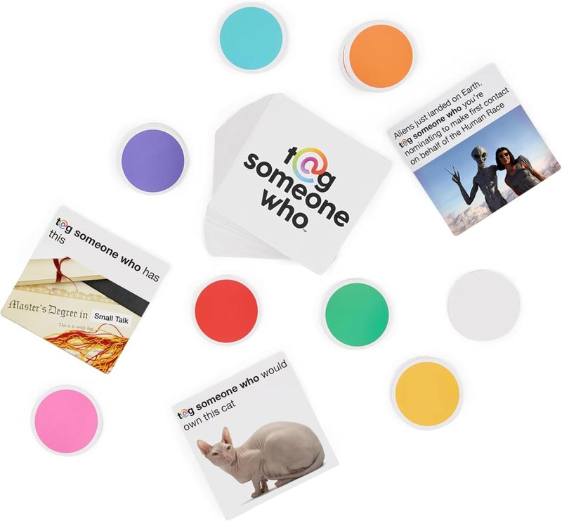 Spin Master Games , Tag Someone Who, The Viral Hit Adult Card Game, Bachelorette Party Activity, Meme Party Game, 3-8 Players, for Ages 18 & Up - Image 5